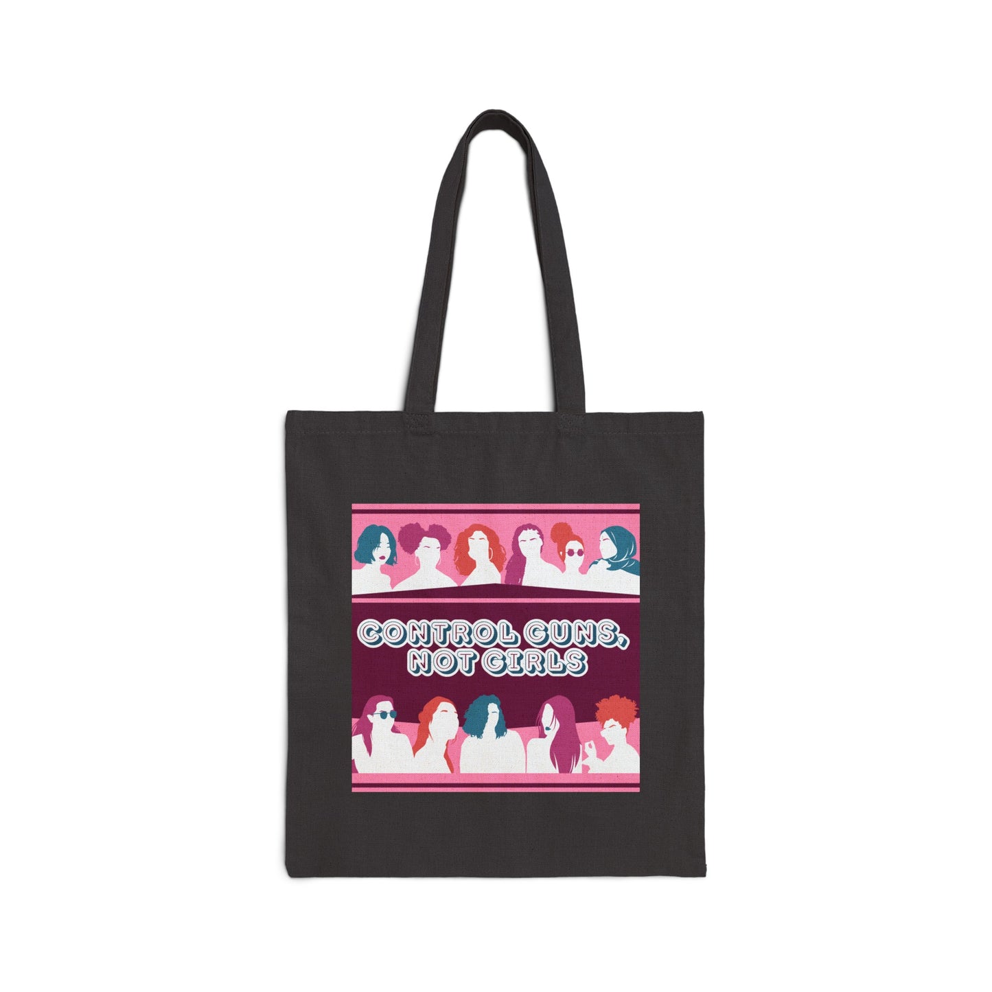 Control Guns, Not Girls Canvas Tote Bag