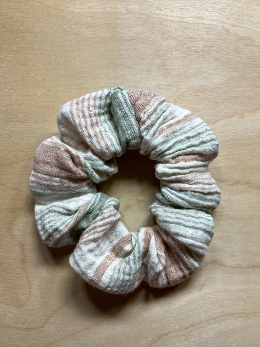 Earth Tones Multi-Striped Scrunchie